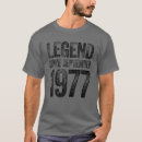 Buscar leyenda desde 1977 camisetas Septiembre