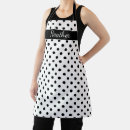 Buscar polkadots delantales Blanco y negro