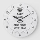 Buscar guarde la calma relojes de pared Retro