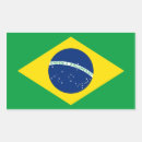 Buscar el brasil rectangulares pegatinas Brasilero