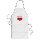 Buscar geek largo delantales Corazón