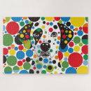Buscar perro colorido puzzles General y unisex