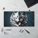 Buscar lobo blanco alfombrillas de raton Yin yang