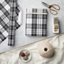 Buscar tartan papel de regalo Blanco y negro