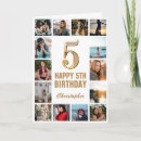 Buscar 5 años tarjetas Collage de fotos