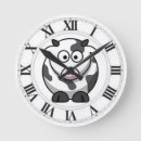 Buscar vaca blanco y negro relojes de pared Animal del campo
