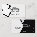 Buscar coche blanco tarjetas de visita Conductor