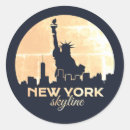 Buscar silueta de nueva york pegatinas Manzana grande
