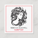 Buscar pelo rizado tarjetas de visita General y unisex