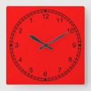 Buscar rojo carmesí relojes de pared Color