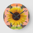 Buscar sunflower relojes de pared Floral