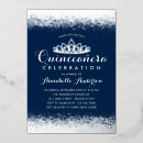 Buscar azul real y plata invitaciones Elegante