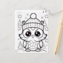 Buscar búhos coloridos postales Niños