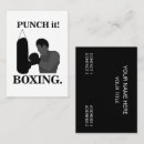 Buscar punch tarjetas de visita Boxeo