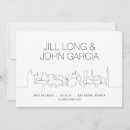 Buscar skyline invitaciones Blanco y negro