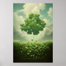Buscar cuatro hojas posters Verde