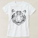 Buscar tigre blanco negro camisetas Monocromo