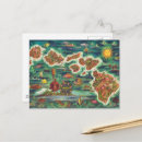 Buscar mapa hawaiano postales Islas hawaianas