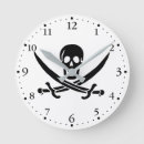 Buscar pirata relojes de pared Espadas cruzadas