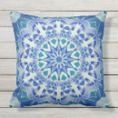 Buscar arte pintado a mano cojines Azul