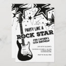 Buscar guitarra en blanco y negro invitaciones Para niños