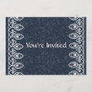 Buscar brocado invitaciones Azul