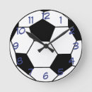 Buscar balón fútbol de relojes de pared Blanco