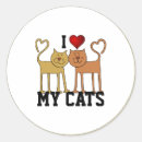 Buscar amo gatos pegatinas Amante de los animales