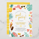 Buscar fiesta en la piscina invitaciones Para ella