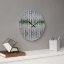 Buscar abedul relojes de pared Bosque