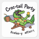 Buscar cocodrilo divertido pegatinas Adorable