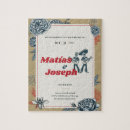 Buscar puzzle invitaciones Rojo