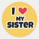 Buscar amo a mi hermana pegatinas Corazón