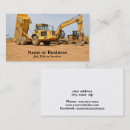 Buscar retroexcavadora tarjetas de visita Excavación
