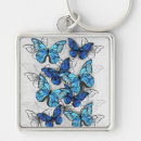 Buscar mariposas azules llaveros Blanco