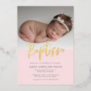 Buscar moderno invitaciones para bautizos Elegante