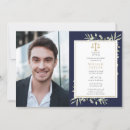 Buscar balanza invitaciones Azul marino