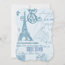 Buscar torre eiffel del vintage invitaciones Prometida