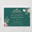 Buscar quinceanera verde invitaciones Invitados