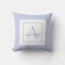 Buscar lavanda y blanco cojines Monograma