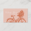 Buscar tienda la bicicleta de tarjetas de visita Vintage
