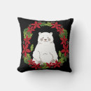 Buscar flores rojas y blancas cojines Negro