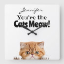 Buscar ginger relojes de pared Gatito