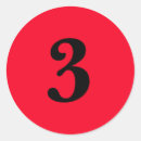 Buscar número 3 pegatinas Tres