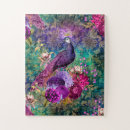 Buscar pavo real puzzles Morado