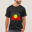 Buscar bandera del aborigen camisetas Rojo
