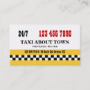 Buscar taxi negro tarjetas de visita Transporte