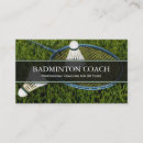 Buscar badminton tarjetas de visita Instructor