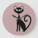Buscar diseños del gato relojes de pared Moderno