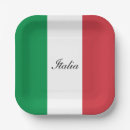 Buscar bandera italiana papel platos Italiano